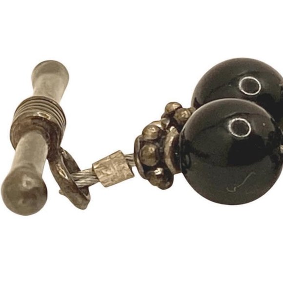 Retro Geneva Quartz Japan Movement glass beaded bracelet watch with toggle bar c - Picture 5 of 6